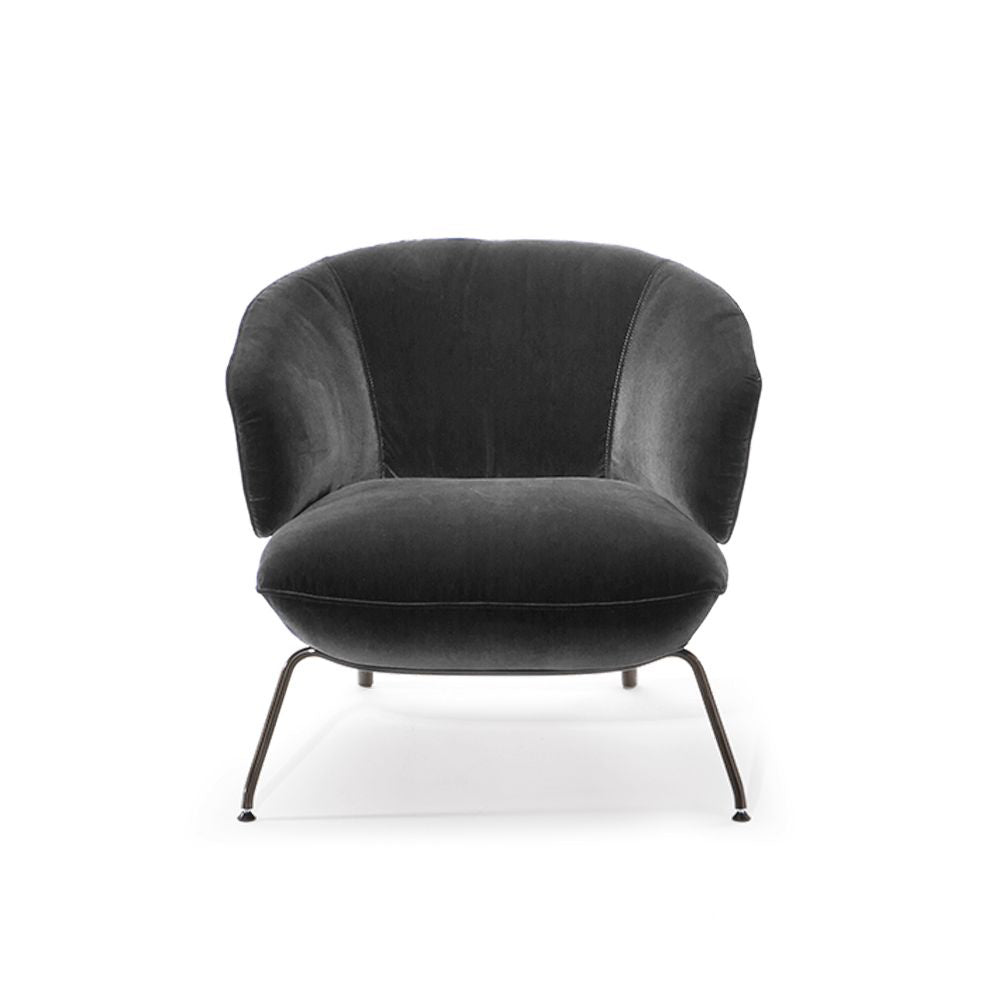 PENELOPE DARK GREY FABRIC CHAIR