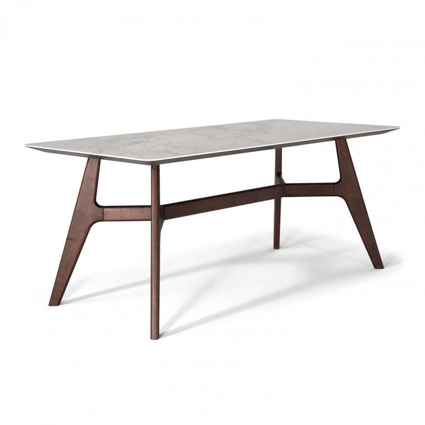 PLETTRO DARK BROWN ASH DINING TABLE