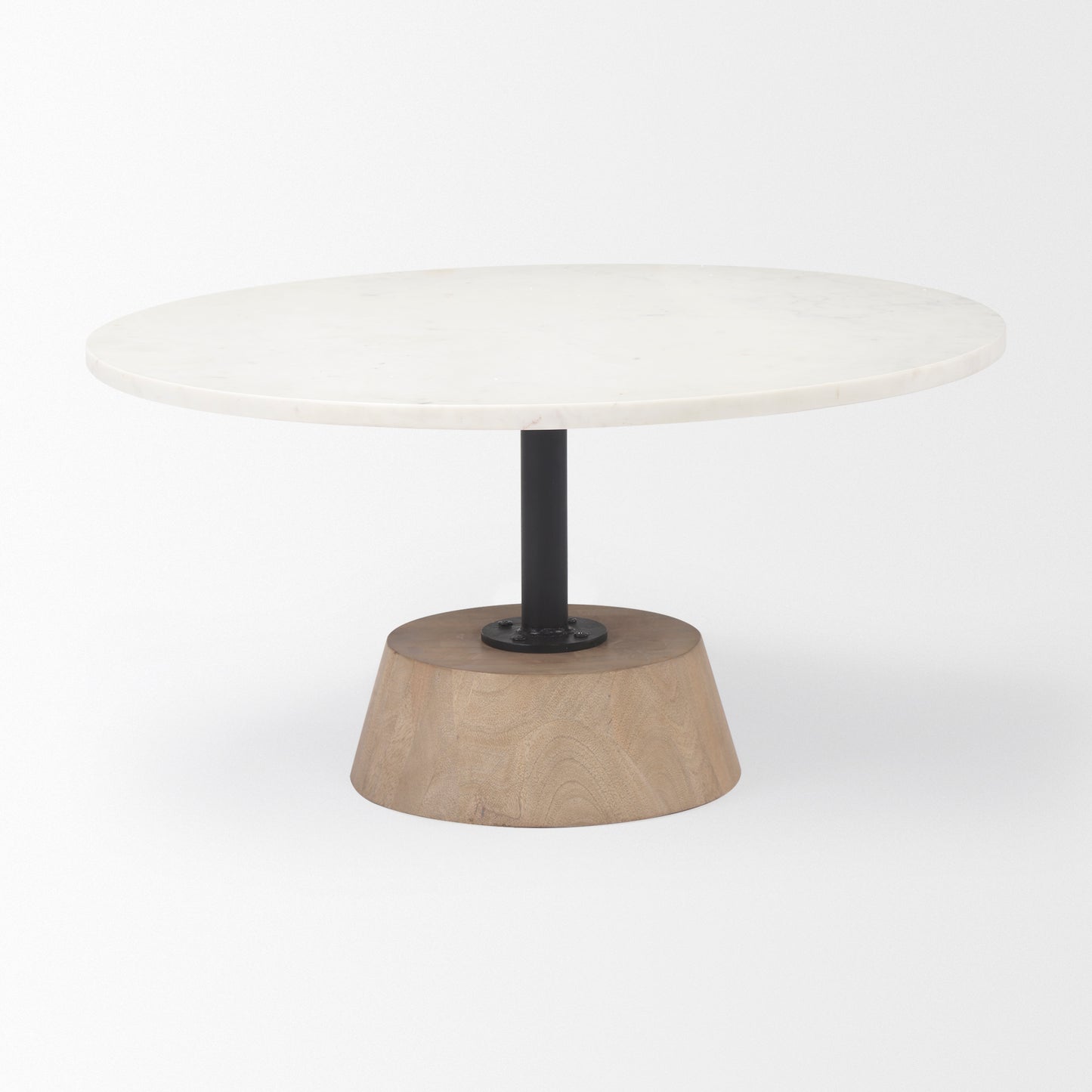 LIGHT BROWN ROUND COFFEE TABLE