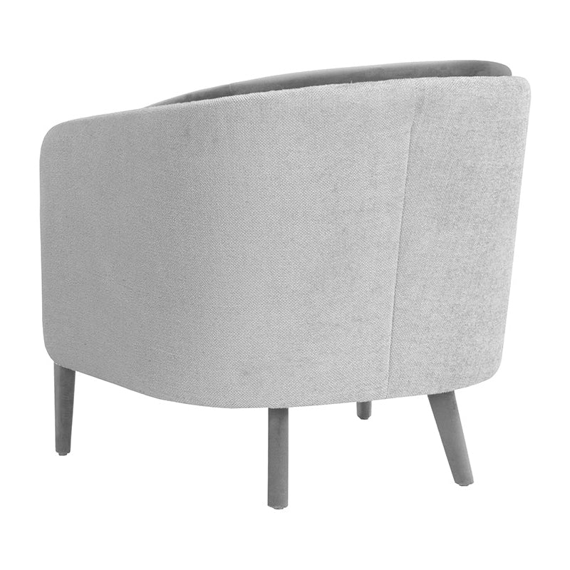 SHEVA GREY FABRIC ARMCHAIR