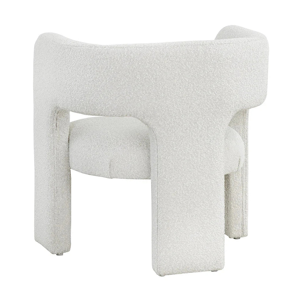 ISIDORE WHITE FABRIC ARM CHAIR