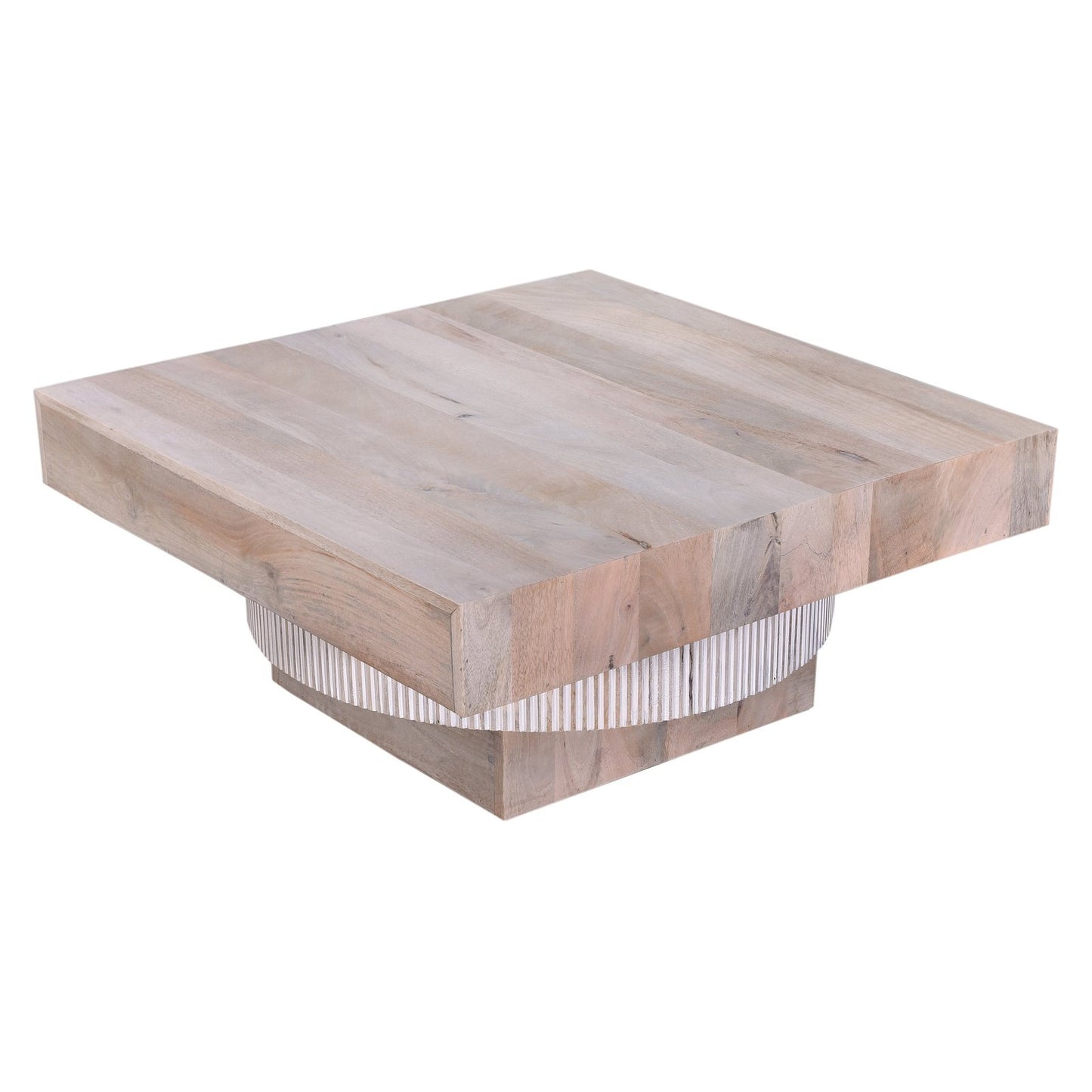 WHITE WASHED ROUND COCKTAIL TABLE