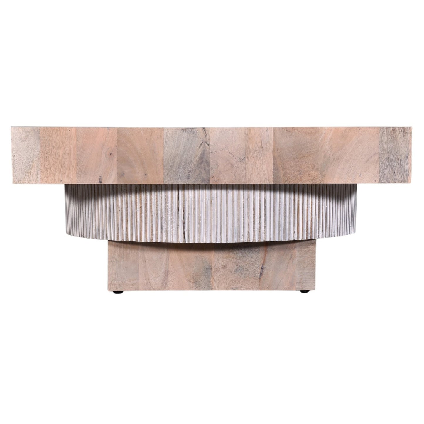 WHITE WASHED ROUND COCKTAIL TABLE