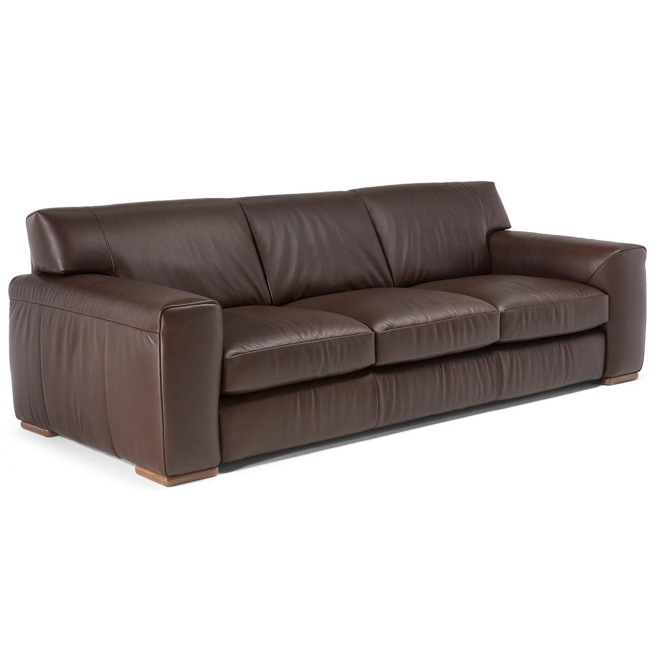 EXPLORA BROWN LEATHER SOFA
