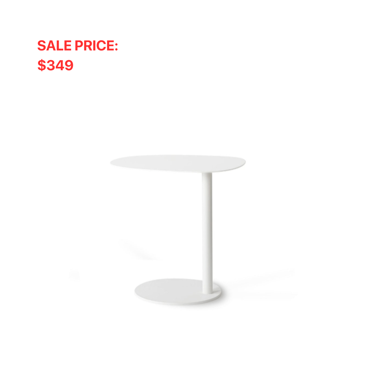 PERCH WHITE END TABLE