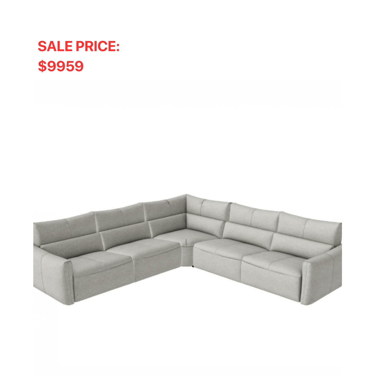 GALAXY CREAM FABRIC RECLINING SECTIONAL
