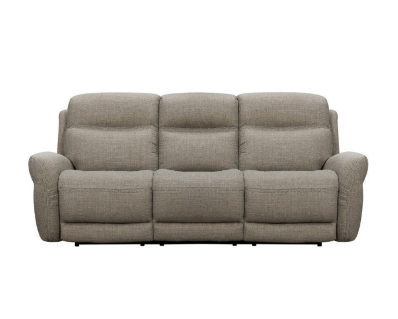 TAUPE RECLINING FABRIC SOFA