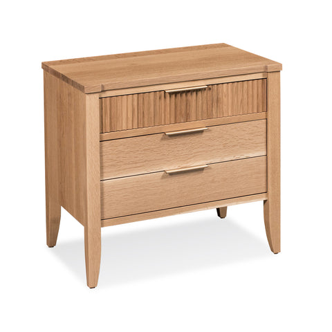 ABIGAIL LIGHT BROWN 3-DRAWER NIGHTSTAND
