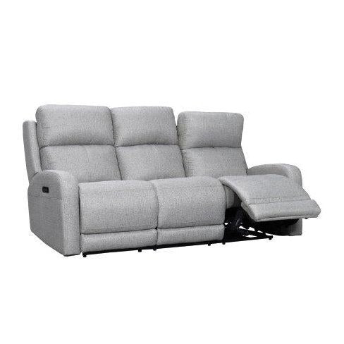 TAUPE FABRIC RECLINING SOFA