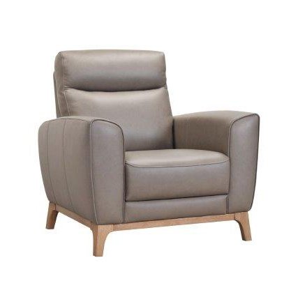 TAUPE LEATHER CHAIR