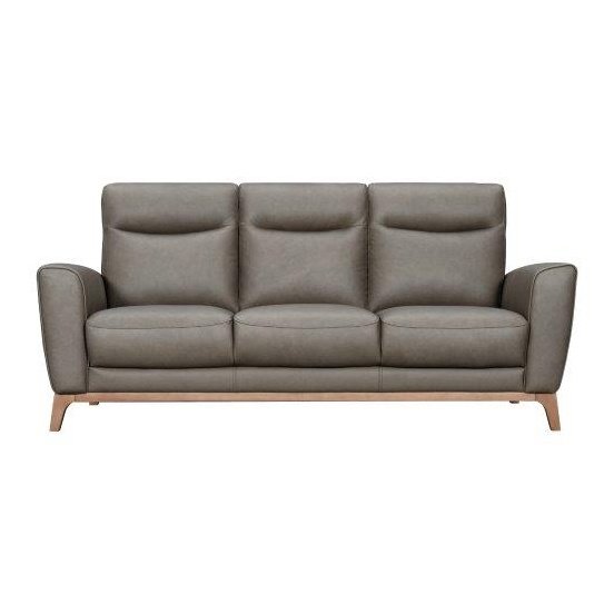 MUSHROOM TAUPE LEATHER SOFA