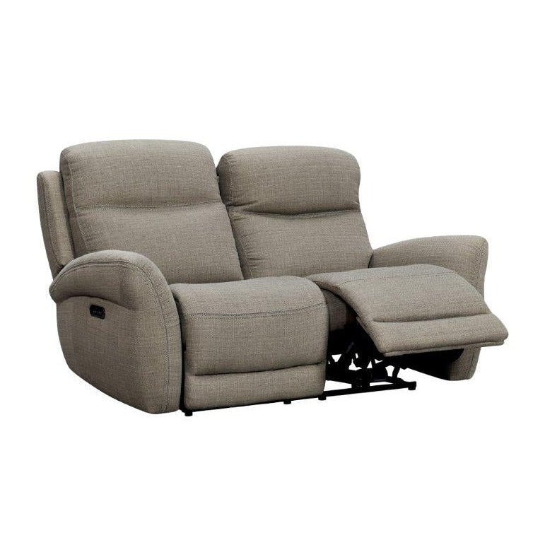 TAUPE RECLINING FABRIC LOVESEAT