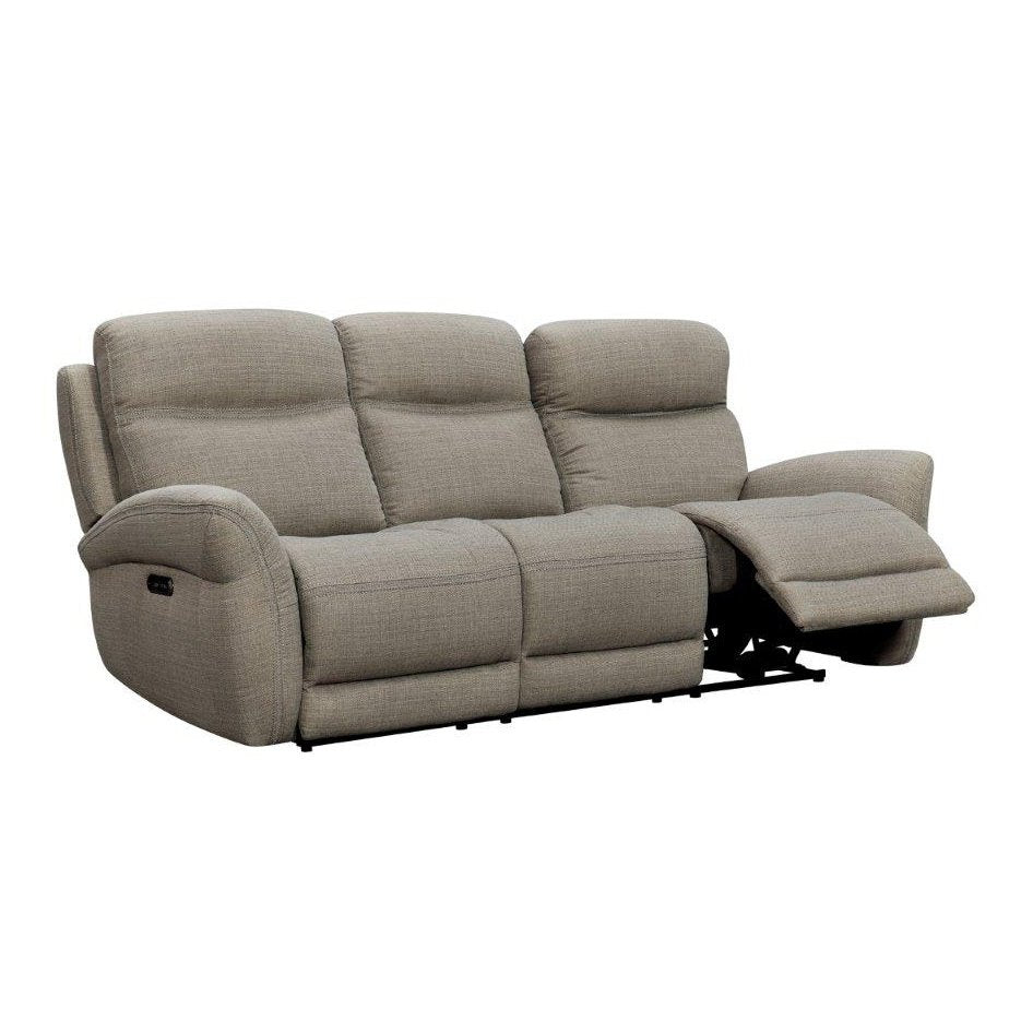 TAUPE RECLINING FABRIC SOFA
