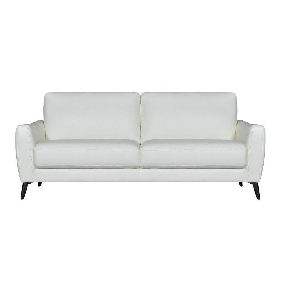 WHITE LEATHER SOFA