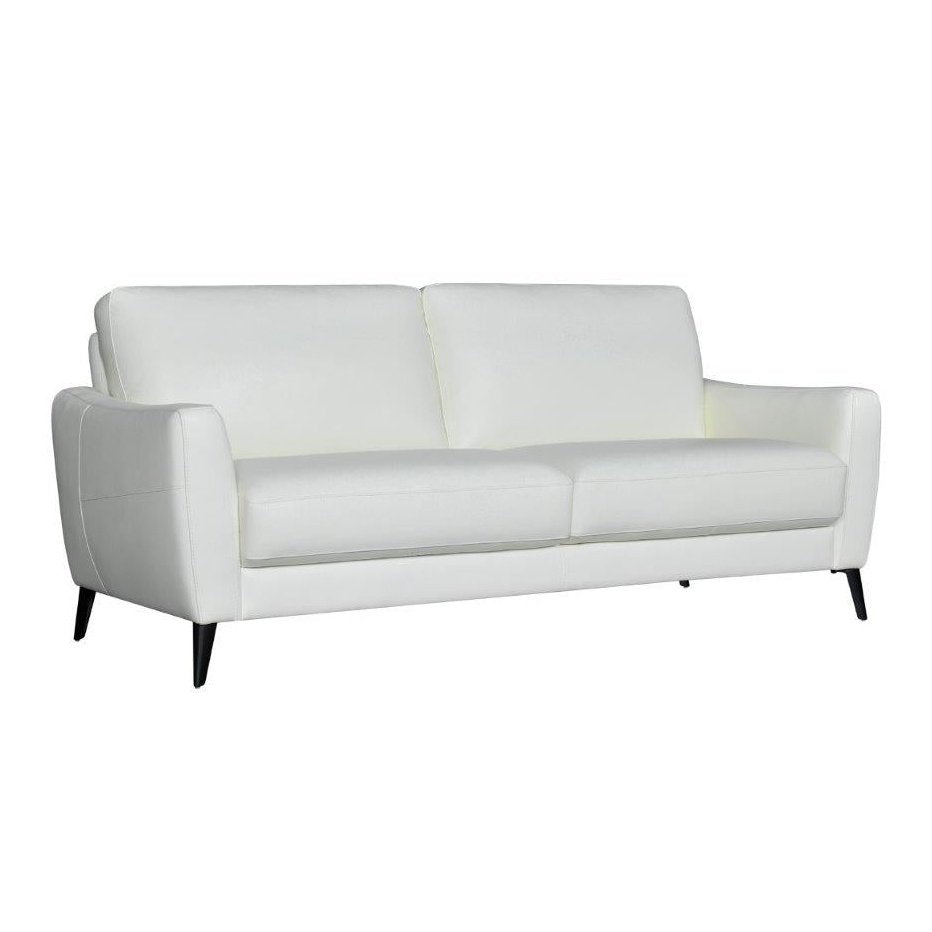 WHITE LEATHER SOFA