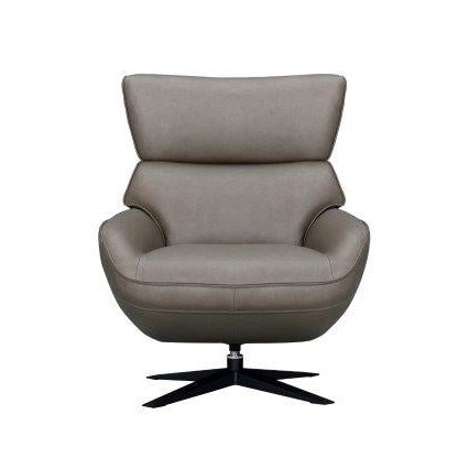 MUSHROOM LEATHER SWIVEL CHAIR
