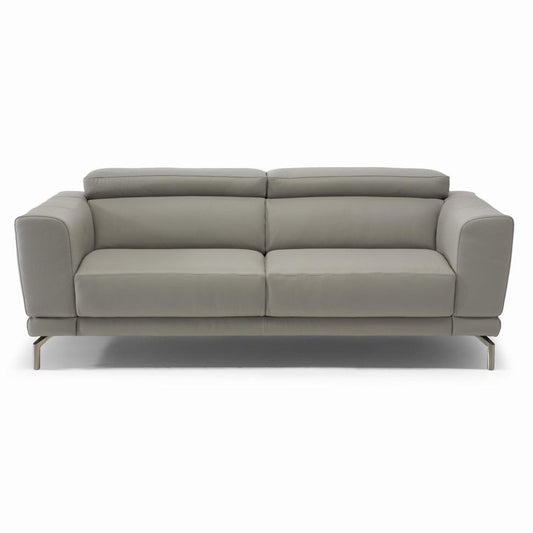 BROOKLYN TAUPE LEATHER LOVESEAT
