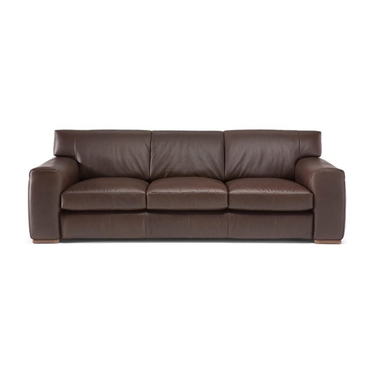 EXPLORA BROWN LEATHER SOFA