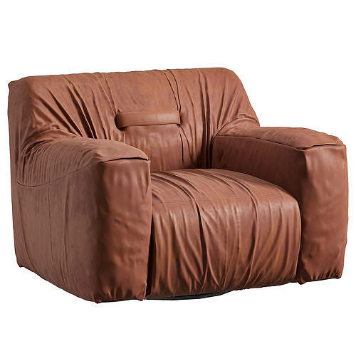 ARGO CAMEL LEATHER SWIVEL CHAIR