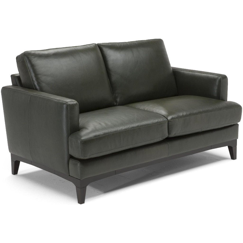 NOSTALGIA CREAM LEATHER LOVESEAT