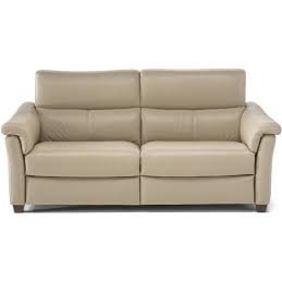 ASTUZIA CREAM LEATHER LOVESEAT