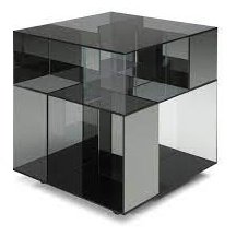LABARINTO SMOKED SQUARE END TABLE