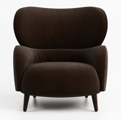 BLOSSOM BROWN FABRIC CHAIR