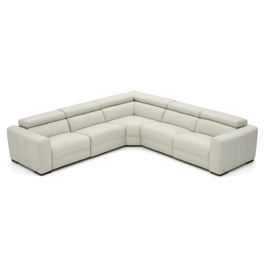 BALANCE CREAM LEATHER RECLINING SECTIONAL