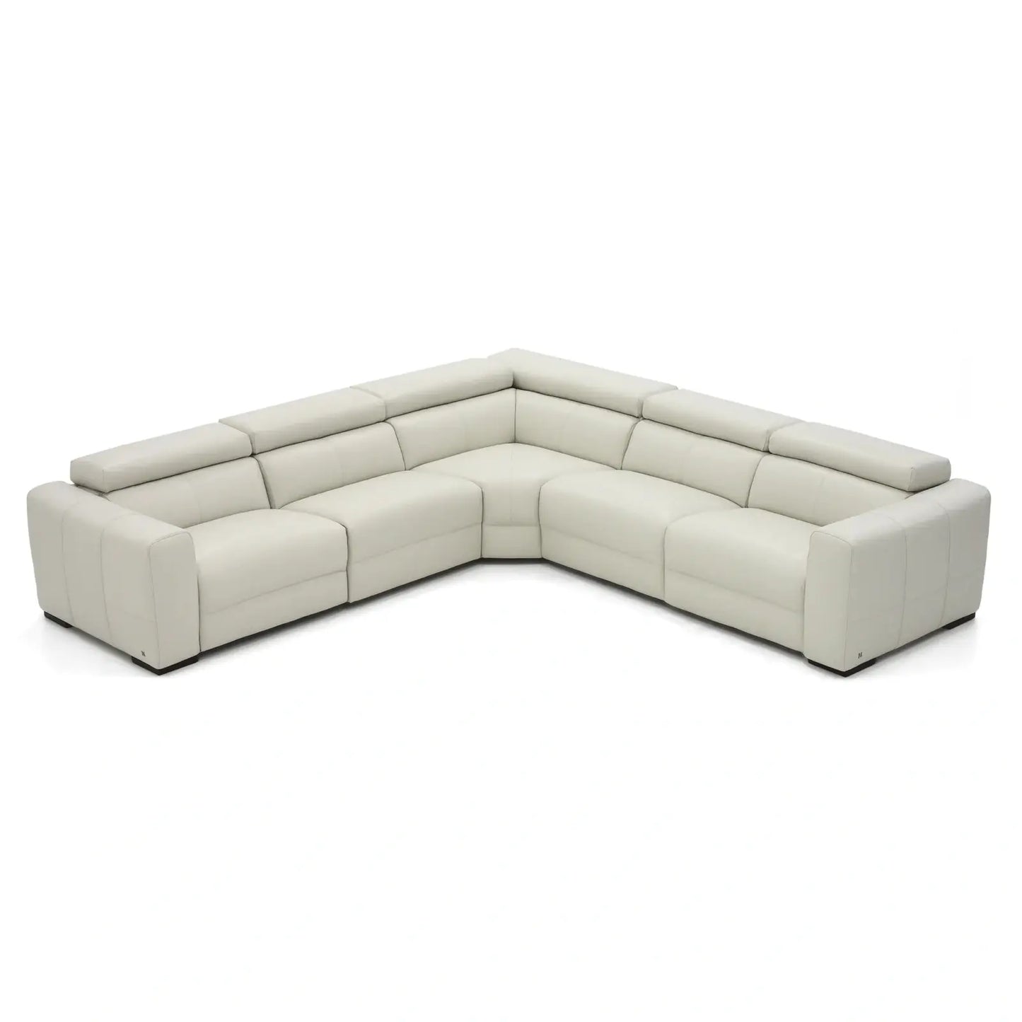 Cream leather reclining sectional deals