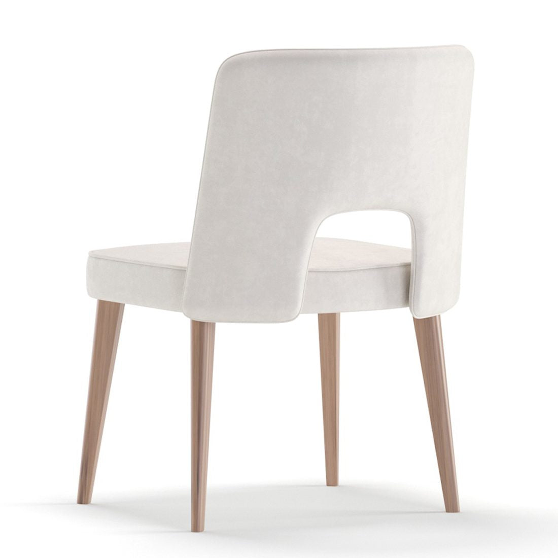 PLETTRO TAUPE LEATHER DINING CHAIR