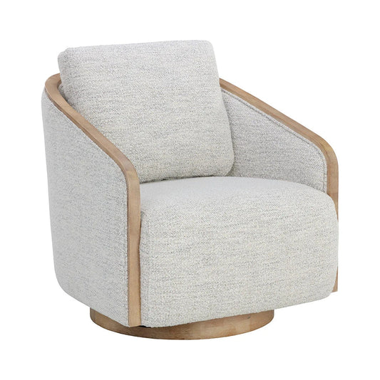 TASIA GREY SWIVEL LOUNGE CHAIR