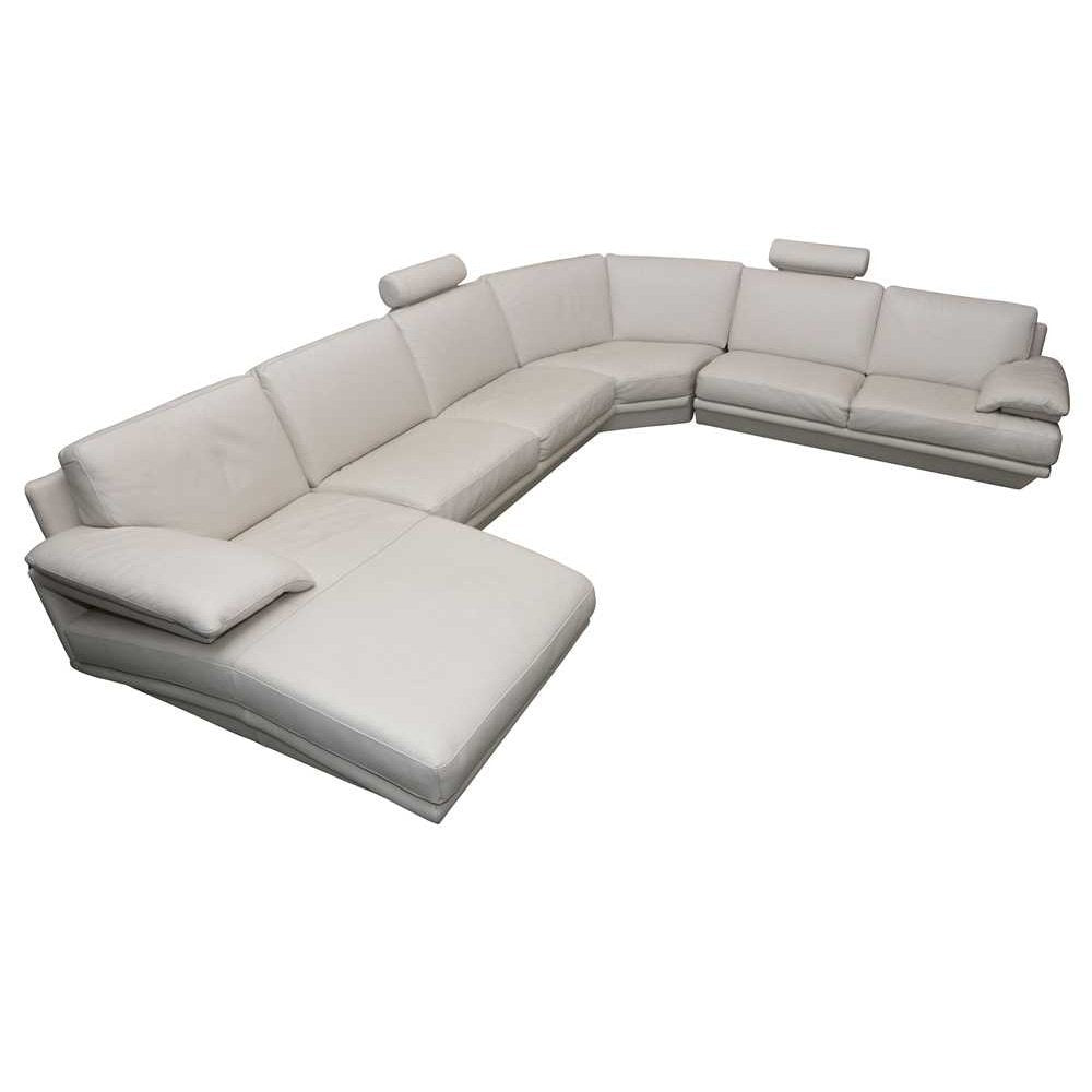 PLAZA TAUPE LEATHER SECTIONAL