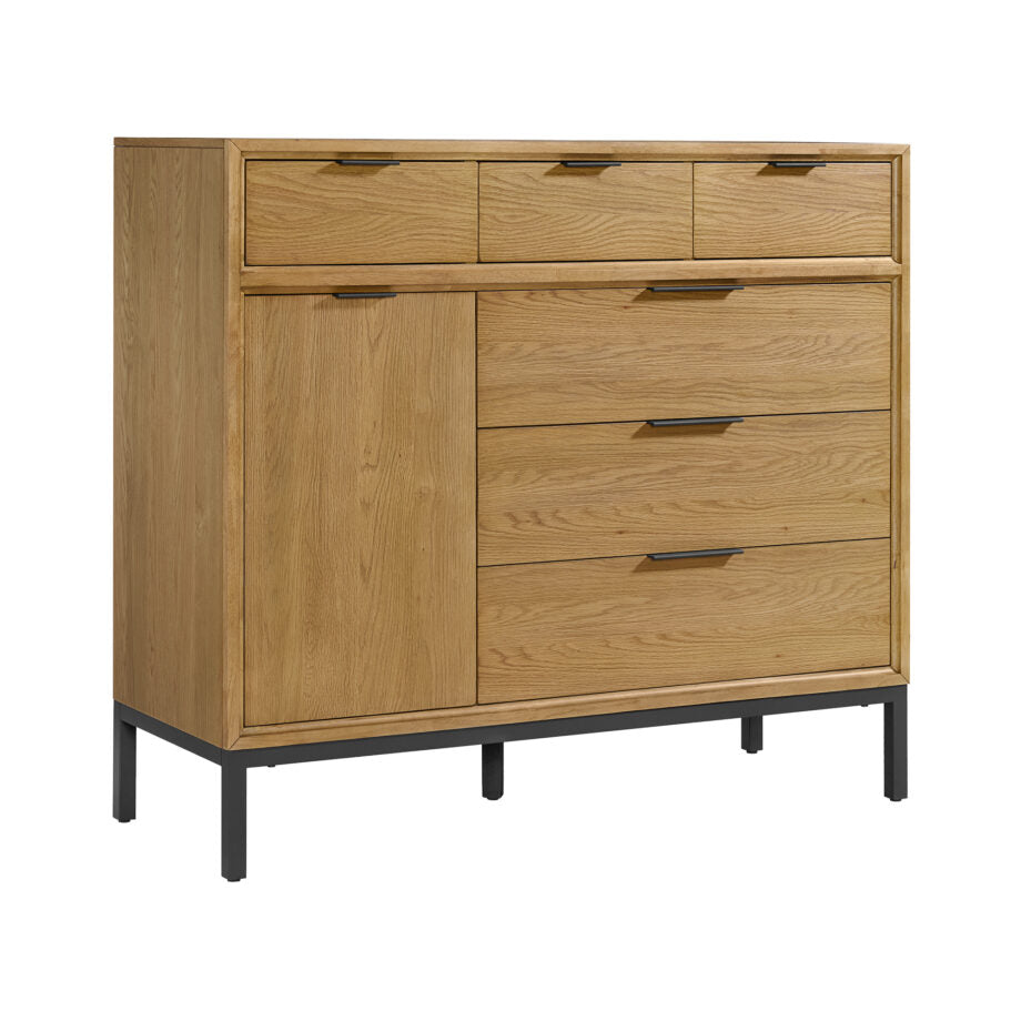 6-DRAWER LIGHT BROWN CHEST