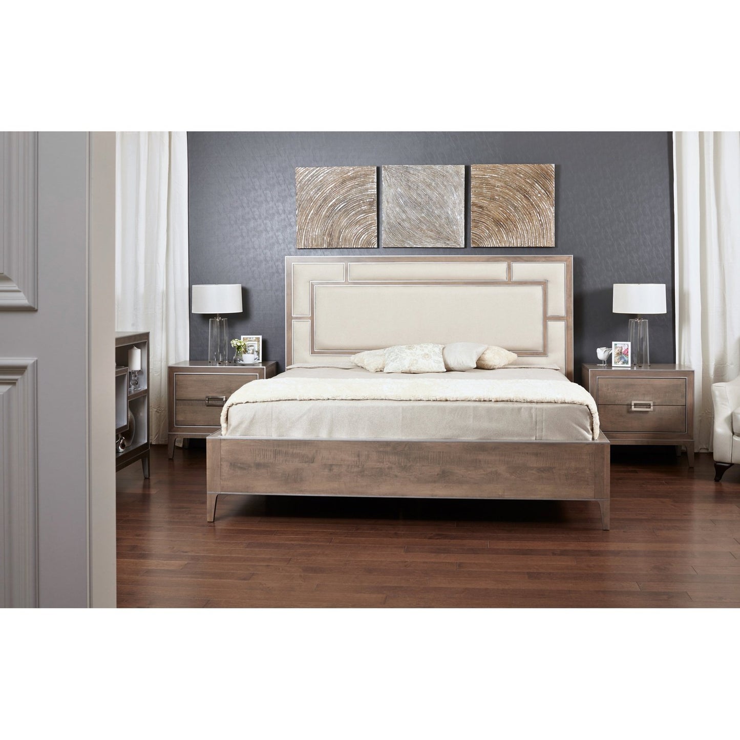 LUXE MISTY GREY KING BED