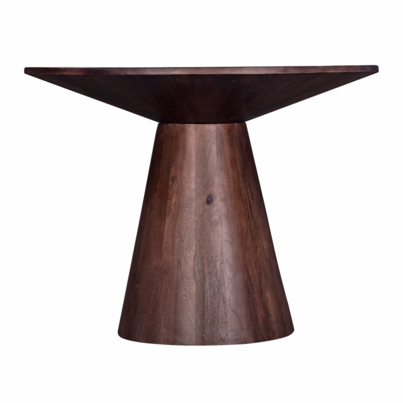 ROUND DARK BROWN DINING TABLE