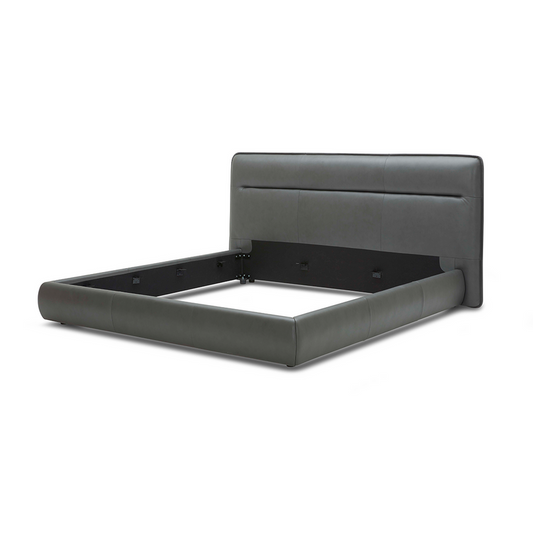 CHARCOAL UPHOLSTERED KING BED