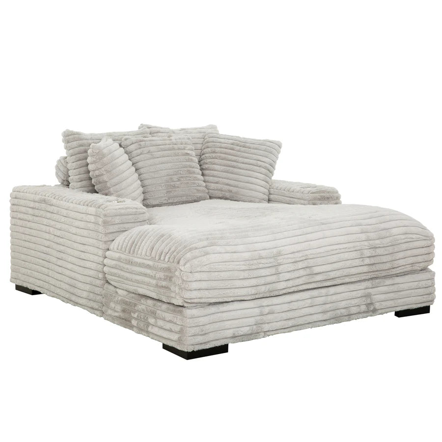 TAUPE ULTRA SOFT FABRIC CHAISE