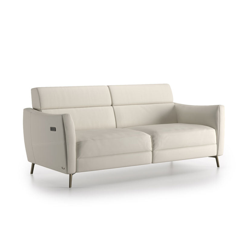 GREG CREAM MOTION LEATHER SOFA