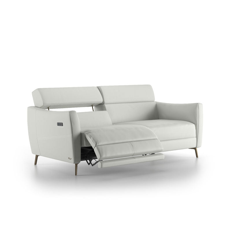 GREG CREAM MOTION LEATHER SOFA