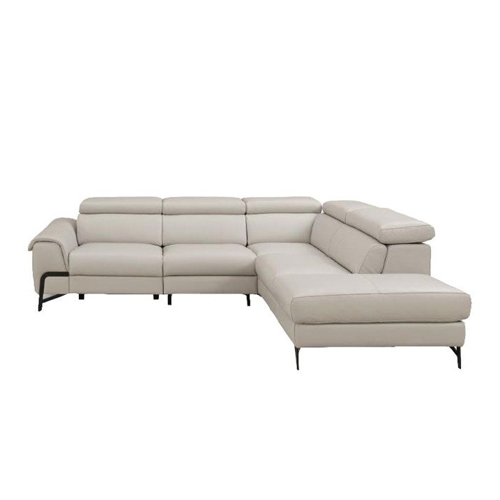 I917 CREAM MOTION LEATHER SECTIONAL