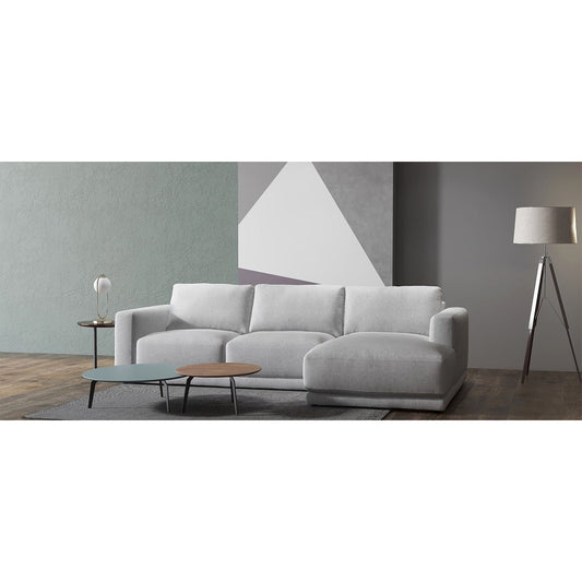 LIGHT GREY FABRIC SECTIONAL