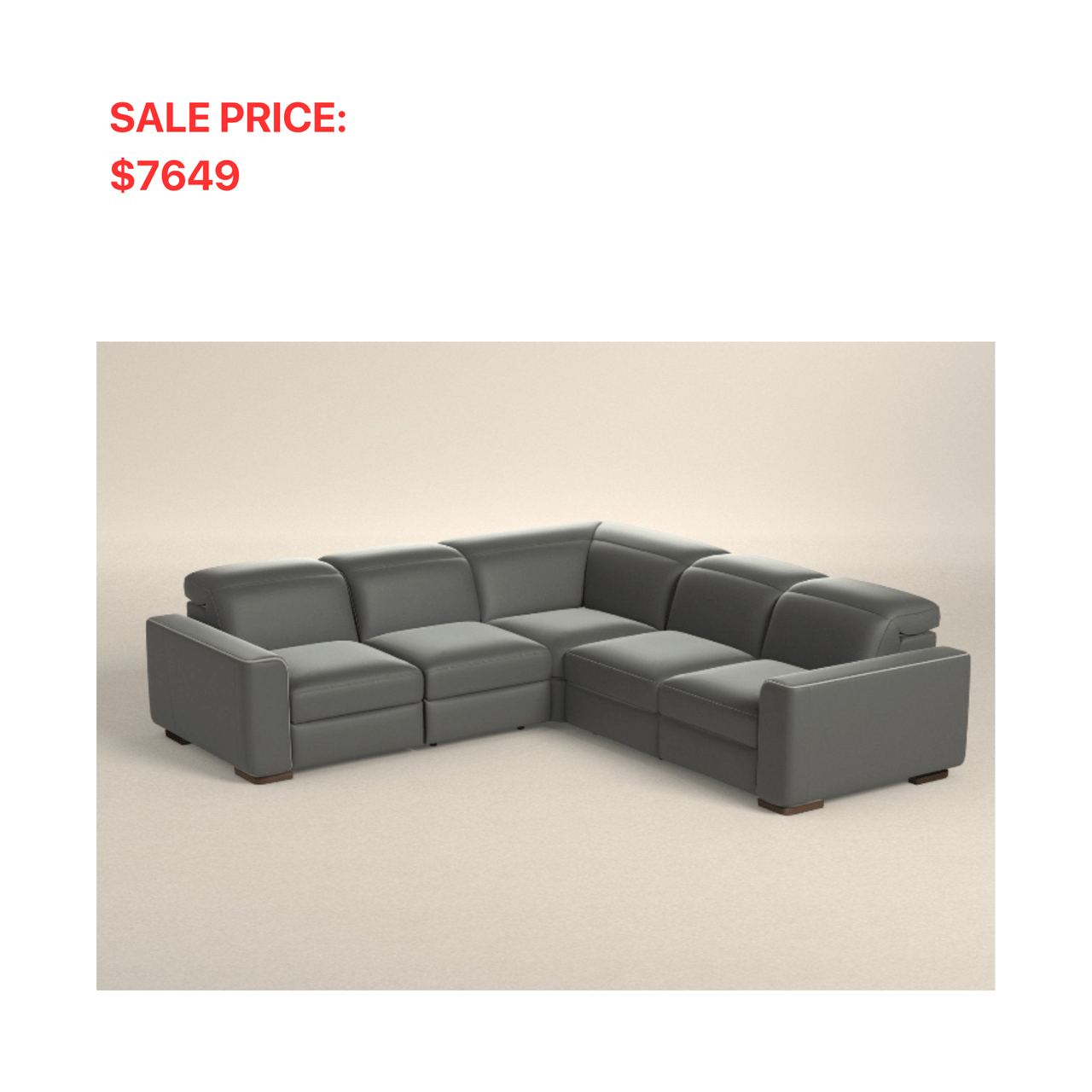DIESIS GREY FABRIC RECLINING SECTIONAL