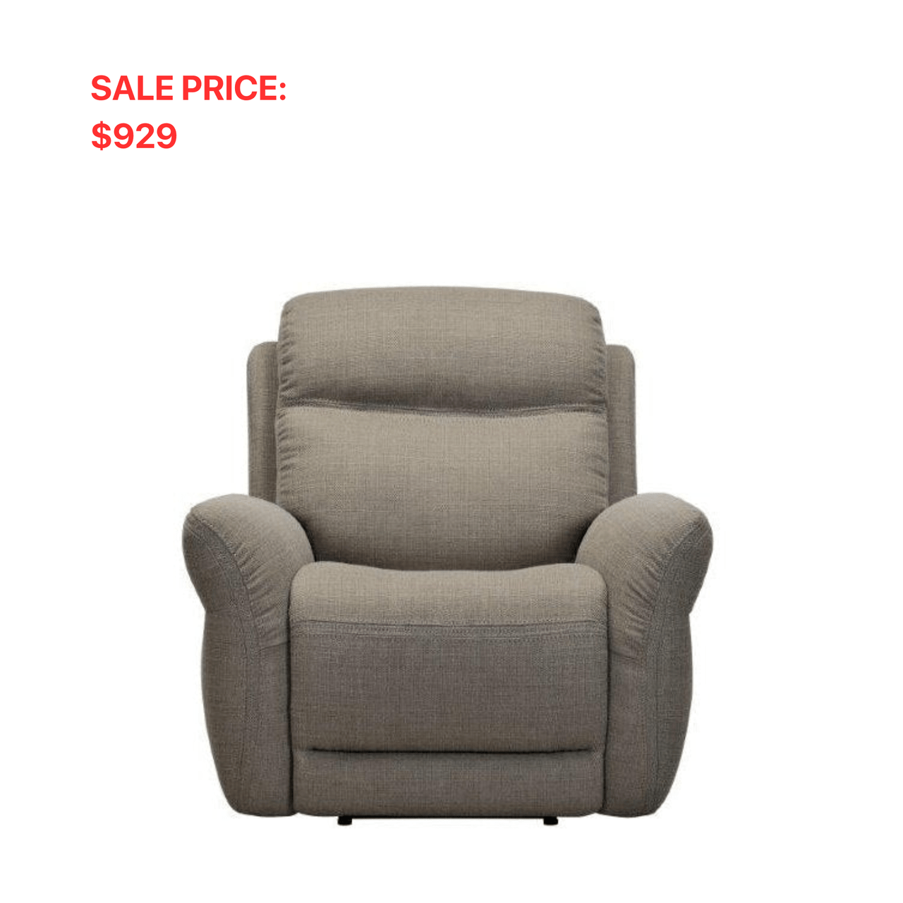 GREY FABRIC RECLINER