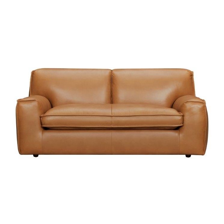 CAMEL LEATHER LOVESEAT