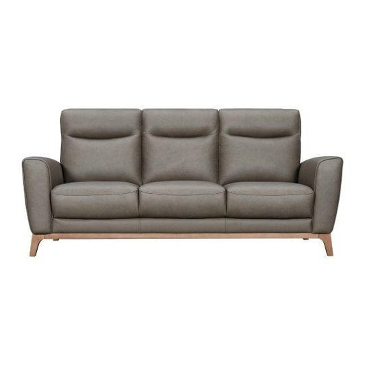 TAUPE LEATHER SOFA