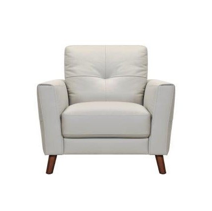 LIGHT GREY LEATHER CHAIR