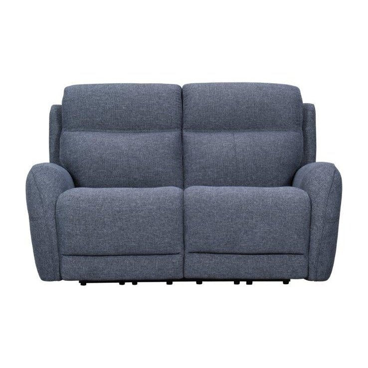 NAVY FABRIC RECLINING LOVESEAT