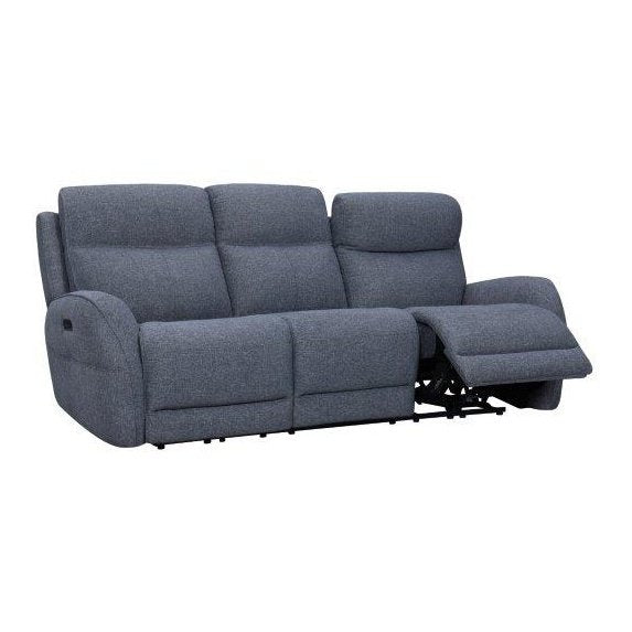 CHARCOAL RECLINING FABRIC SOFA