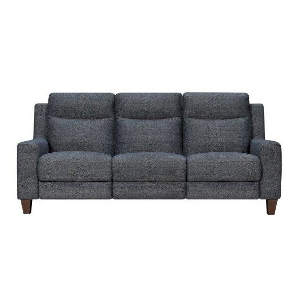 NAVY FABRIC RECLINING SOFA