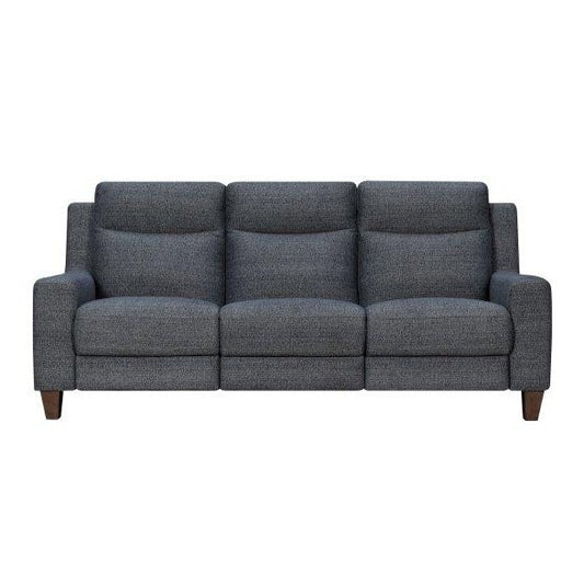 NAVY FABRIC RECLINING SOFA